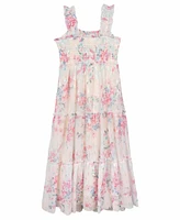 Rare Editions Little Girls 2-Piece Sequin Chiffon Maxi Dress with Bag Set