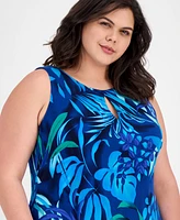 Connected Plus Printed Sleeveless Maxi Dress