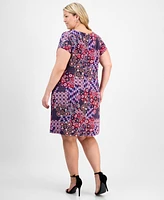 Connected Plus Printed Fit & Flare Dress