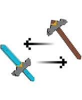 Minecraft Click and Switch Sword and Pickaxe Role Play 2-in-1 Weapon Toy