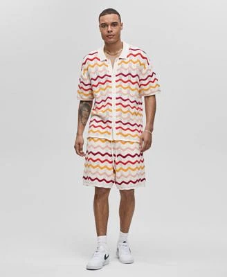 Mode Of One Mens Short Sleeve Relaxed Gradient Sweater Shorts Exclusively At Macys
