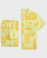 Mode Of One Mens Photoreal Collage Button Up Shirt Shorts Exclusively At Macys