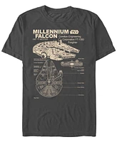 Star Wars Men's Corellian Freighter Short Sleeve T-Shirt