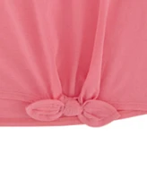 Tommy Hilfiger Big Girls Palm Sequin Side Tie Short Sleeve T-Shirt