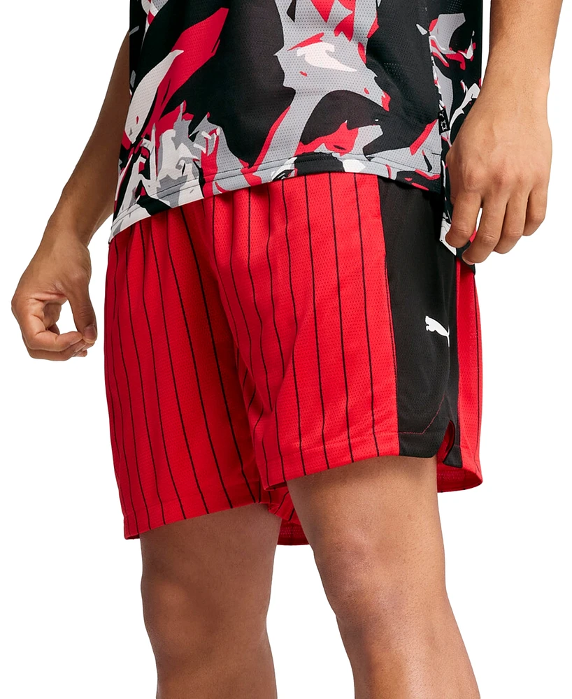 Puma Men's Rival Rage Regular-Fit Printed 9" Mesh Shorts