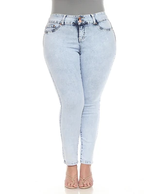 White Mark Plus Stretch Denim Jeans