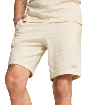 Puma Men's Ess Elevated Regular-Fit Textured Stripe 9" Shorts