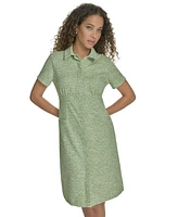 Calvin Klein Women's Tweed Collared Shirtdress