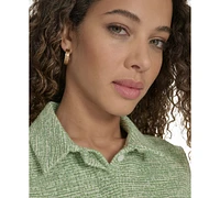 Calvin Klein Women's Tweed Collared Shirtdress