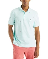 Nautica Men's Short Sleeve Cocktail Print Polo Shirt
