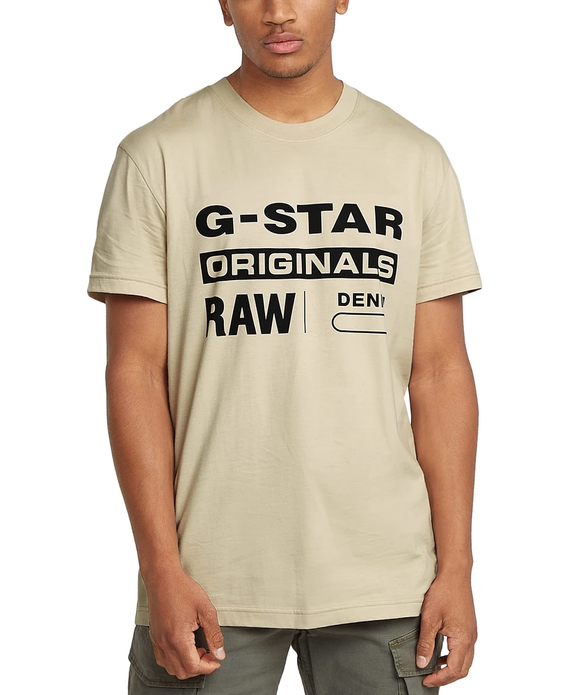G-Star Raw Men's Originals Short Sleeve Crewneck Logo Graphic T-Shirt