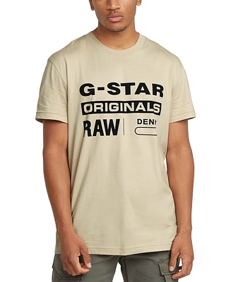G-Star Raw Men's Originals Short Sleeve Crewneck Logo Graphic T-Shirt