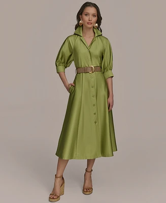 Donna Karan New York Women's Cotton Midi Shirtdress
