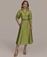 Donna Karan New York Women's Cotton Midi Shirtdress