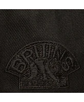 Mitchell & Ness Men's Black Boston Bruins Soul Strike Tonal Snapback Hat