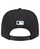 New Era Men's Black Miami Marlins Player Replica 9SEVENTY Adjustable Hat