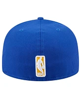 New Era Men's Royal Golden State Warriors Throwback Pennant 59FIFTY Fitted Hat