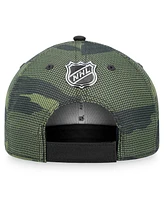 Fanatics Men's Black/Camo Edmonton Oilers Military Appreciation Adjustable Hat