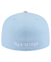 New Era Men's Light Blue/Gray Detroit Red Wings Color Pack Two-Tone 59FIFTY Fitted Hat