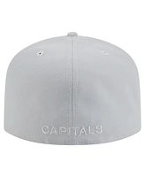 New Era Men's Gray Washington Capitals Color Pack A-Frame 59FIFTY Fitted Hat