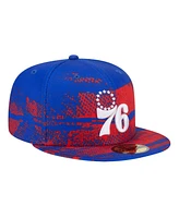 New Era Men's Royal Philadelphia 76ers Tip-Off 59FIFTY Fitted Hat