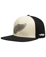 Pro Standard Men's  Cream Detroit Red Wings French Terry Snapback Hat