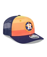 New Era Men's Orange/Navy Houston Astros 2025 Batting Practice 9SEVENTY Stretch-Snap Trucker Hat
