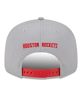 New Era Men's Gray Houston Rockets Chenille Band 9FIFTY Snapback Hat
