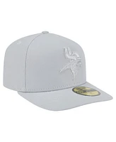 New Era Men's Gray Minnesota Vikings Color Pack 59FIFTY Fitted Hat