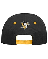 Outerstuff Baby Boys and Girls Black Pittsburgh Penguins My First Tail Sweep Slouch Flex Hat