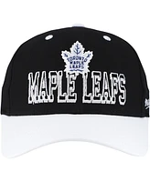Mitchell & Ness Men's Black/White Toronto Maple Leaf's Backside Script Two-Tone Pro Crown Adjustable Hat