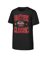 Outerstuff Big Boys and Girls Black Chicago Blackhawks 2025 Nhl Winter Classic Game Day T-Shirt