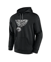Fanatics Men's Black St. Louis Blues Iced Out Pullover Hoodie