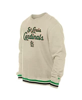 New Era Men's Cream St. Louis Cardinals Patrick's Day Twill Pullover Sweatshirt