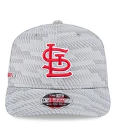 New Era Men's Gray St. Louis Cardinals 2025 Mlb Clubhouse 9SEVENTY Stretch-Snap Hat