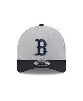 New Era Men's Gray/Navy Boston Red Sox 2025 Batting Practice 9FORTY M-Crown Adjustable Hat