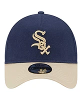 New Era Men's Navy Chicago White Sox Moleskin A-Frame 9FORTY Adjustable Hat