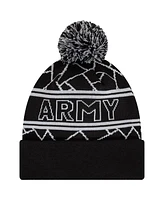 New Era Men's Black Newcastle United Sport Cuffed with pom Knit hat