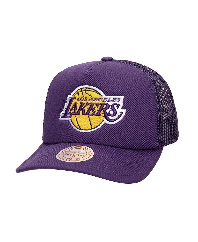 Mitchell & Ness Men's Purple Los Angeles Lakers Core Evergreen Otc Trucker Adjustable Hat