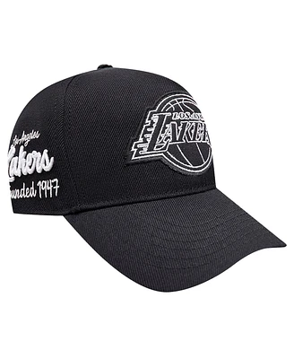 Pro Standard Men's Black Los Angeles Lakers Paint the City Pinch Front Snapback Hat