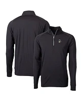 Cutter & Buck Men's Black Michigan State Spartans Adapt Eco Knit Stretch Quarter-Zip Pullover Sweatshirt