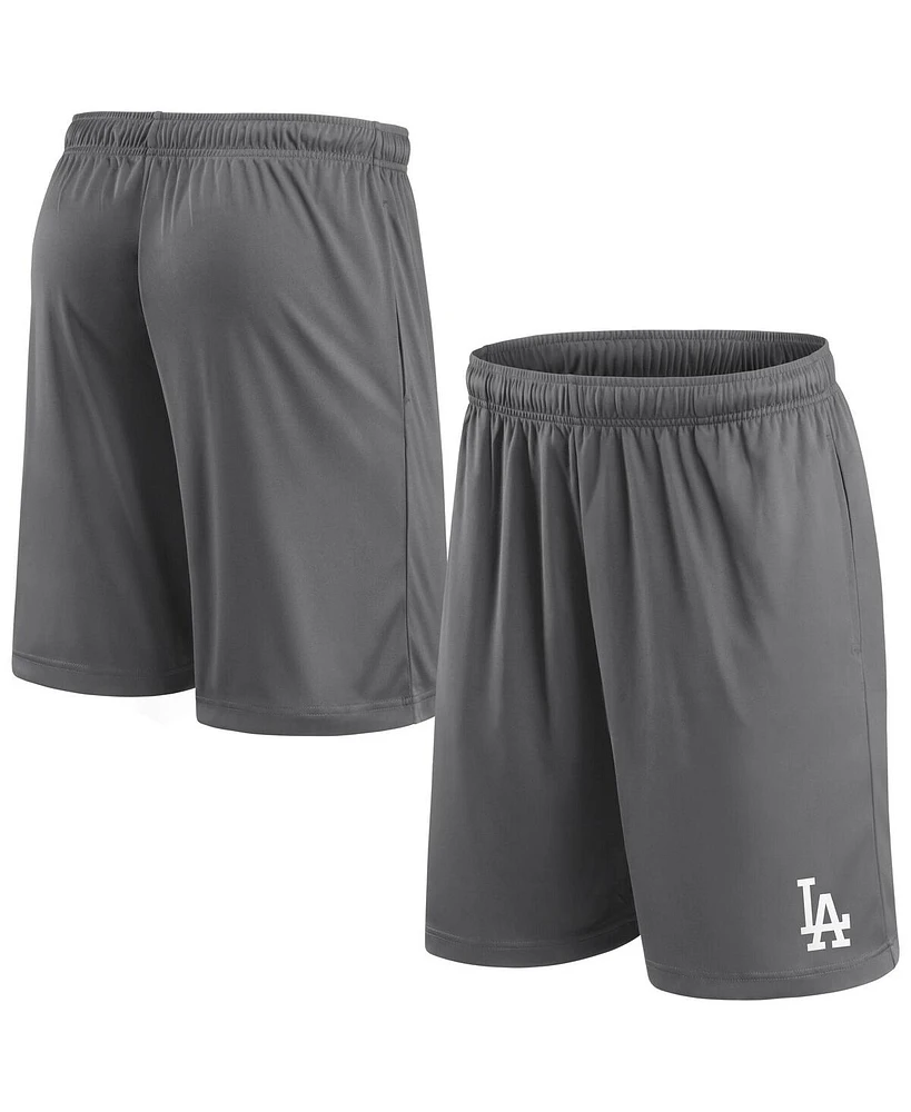 Fanatics Men's Gray Los Angeles Dodgers Primary Logo Shorts