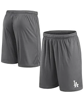 Fanatics Men's Gray Los Angeles Dodgers Primary Logo Shorts