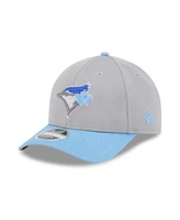 New Era Men's Gray/Powder Blue Toronto Blue Jays 2025 Batting Practice 9FORTY M-Crown Adjustable Hat