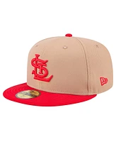 New Era Men's Khaki St. Louis Cardinals 59FIFTY Fitted Hat