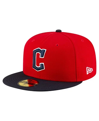 New Era Men's Red/Black Cleveland Guardians Authentic Collection On Field 59FIFTY Fitted Hat