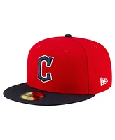 New Era Men's Red/Black Cleveland Guardians Authentic Collection On Field 59FIFTY Fitted Hat
