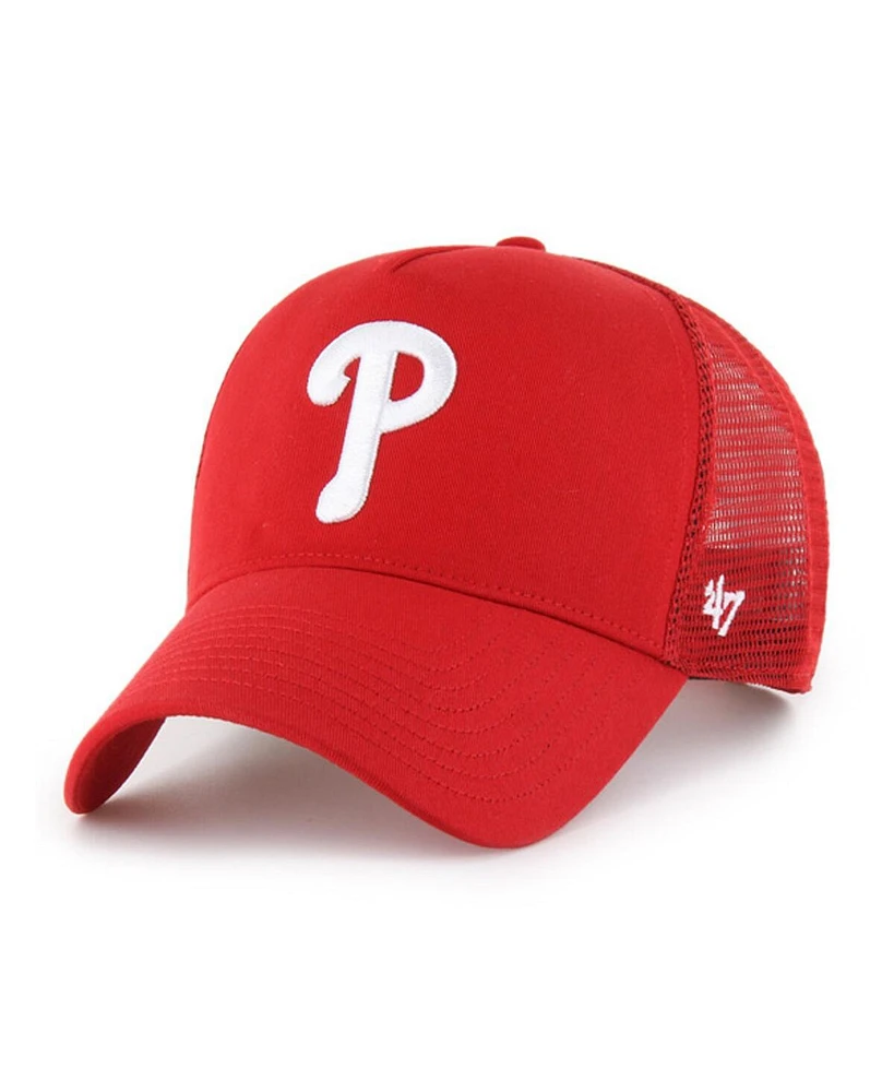 '47 Brand Men's Red Philadelphia Phillies Ballpark Offside Adjustable Trucker Hat