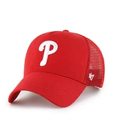 '47 Brand Men's Red Philadelphia Phillies Ballpark Offside Adjustable Trucker Hat