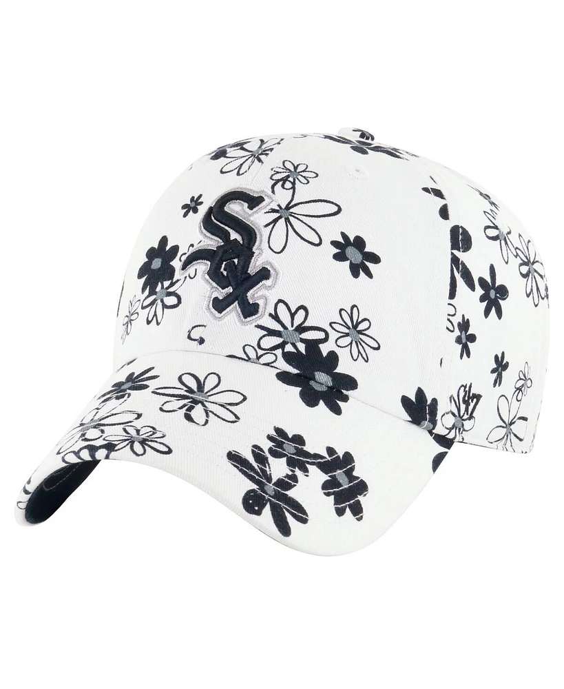 '47 Brand Big Girls White Chicago White Sox Daisy Delight Clean Up Adjustable Hat